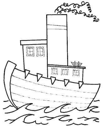 Coloring pages of boats