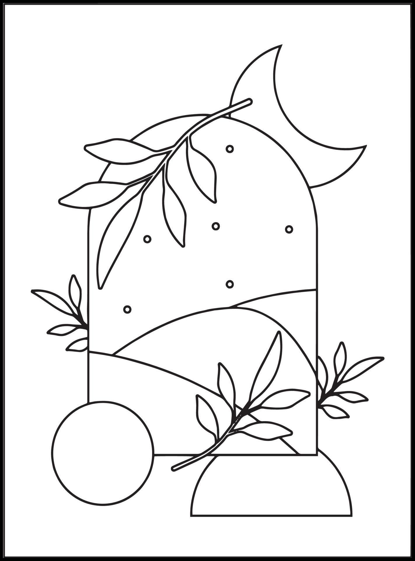 Minimalist boho coloring pages coloring book art coloring pages mini drawings