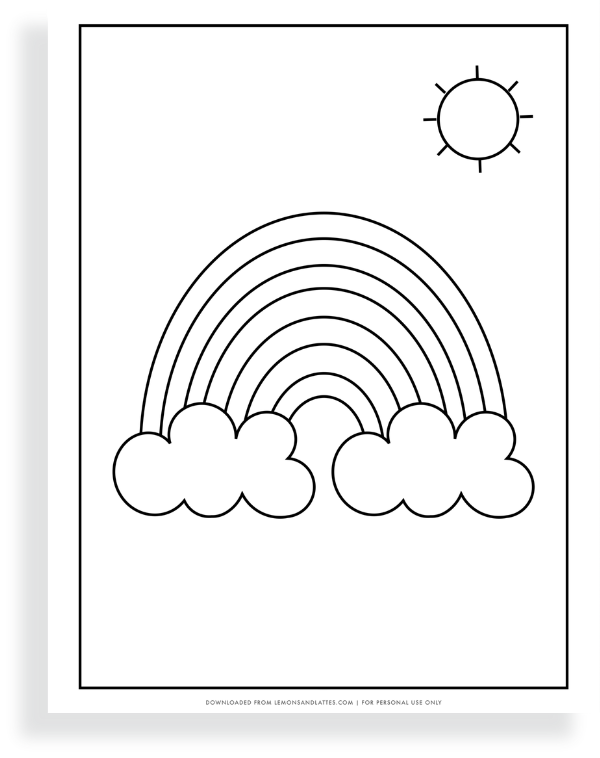 Rainbow coloring pages kids will love