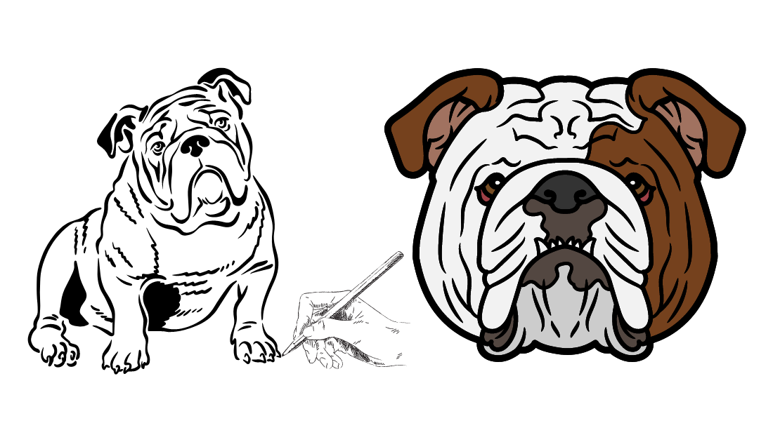 How to draw a bulldog