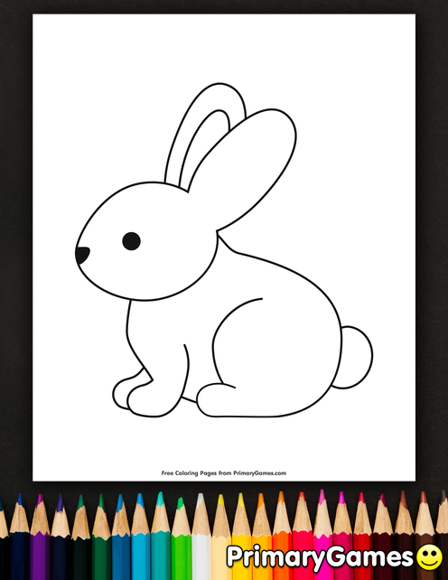 Simple bunny coloring page â free printable ebook bunny coloring pages easter bunny colouring easter coloring pages