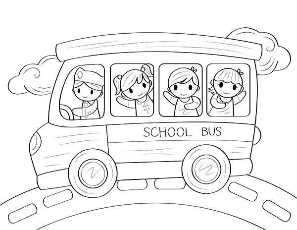 Free printable school bus coloring page download it from httpsmuseprintablesdownloadcolâ school coloring pages kids going to school cartoon school bus
