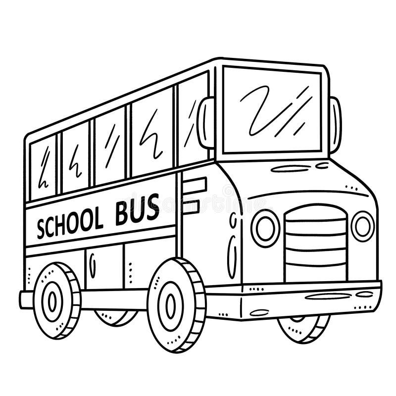 School bus coloring page stock illustrations â school bus coloring page stock illustrations vectors clipart