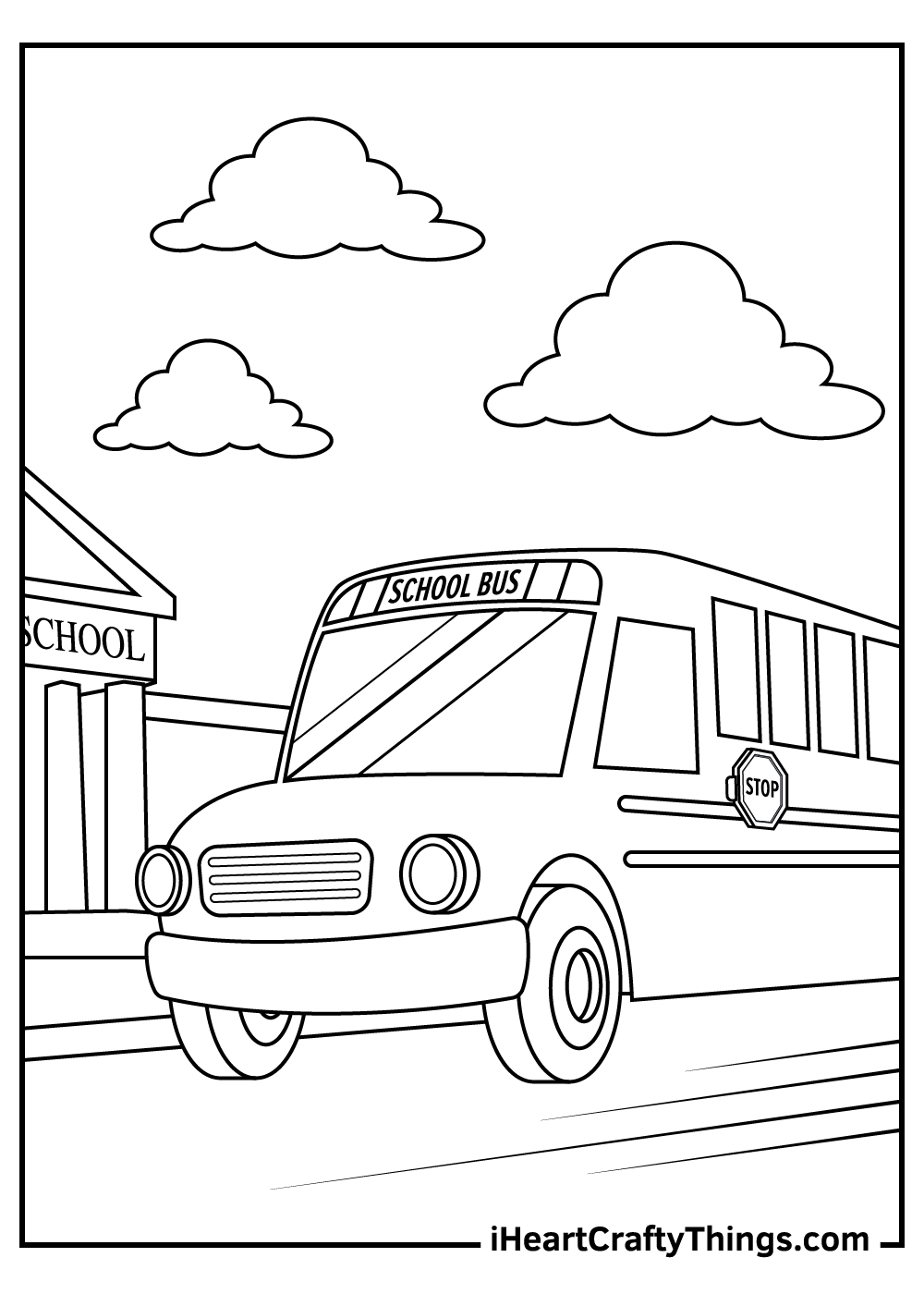 School bus coloring pages updated