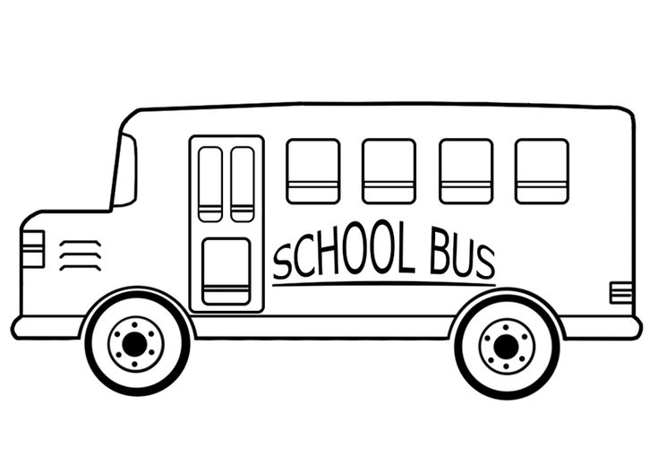 Easy school bus coloring page