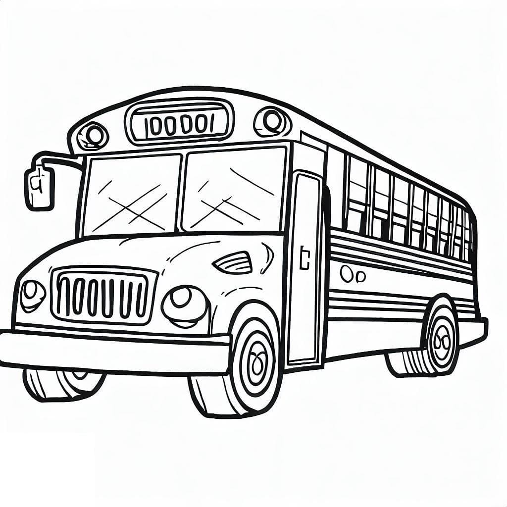 School bus coloring pages