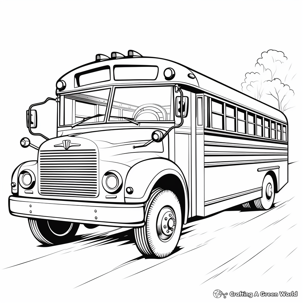 Bus coloring pages