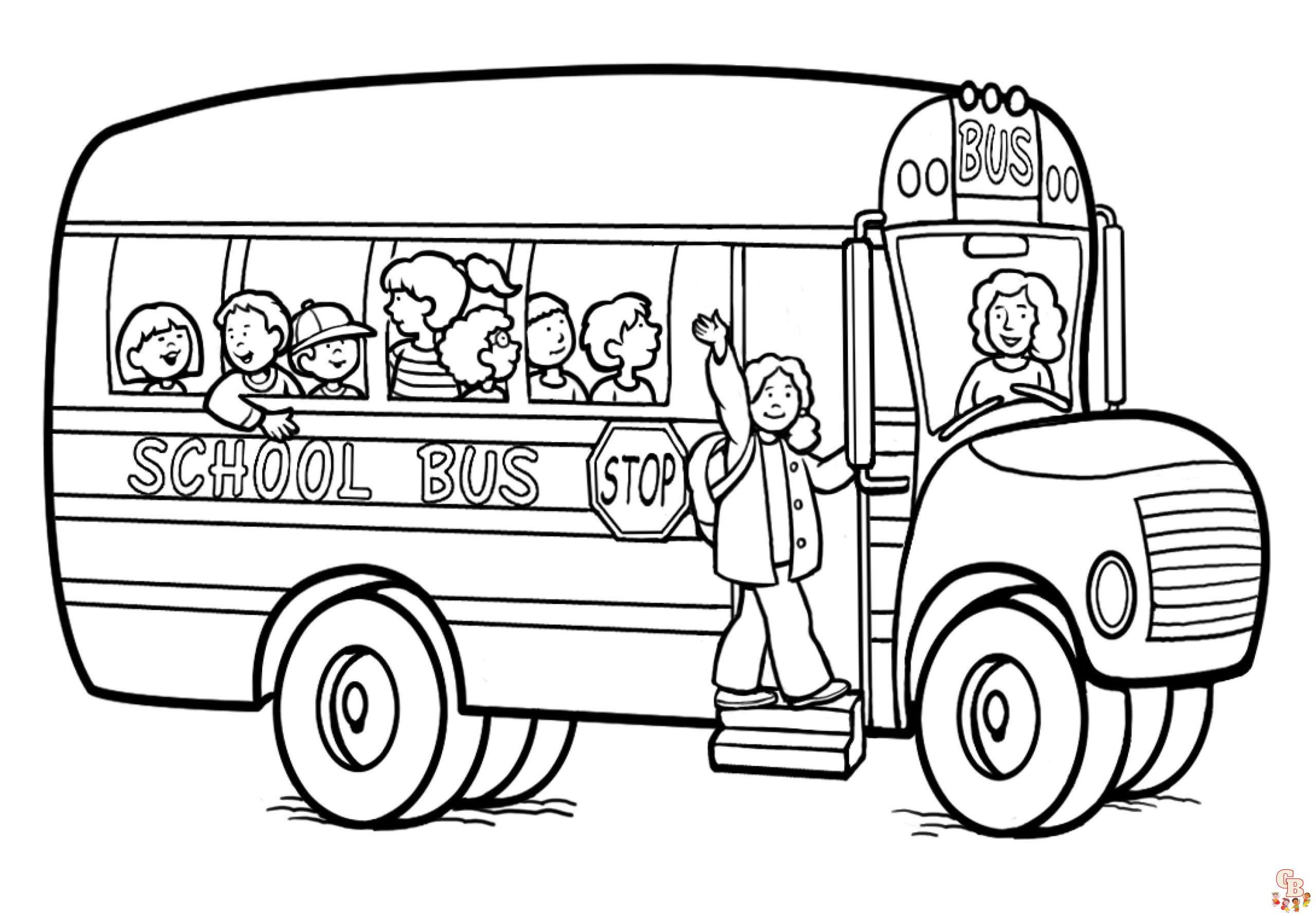 Fun and creative bus coloring pages for kids
