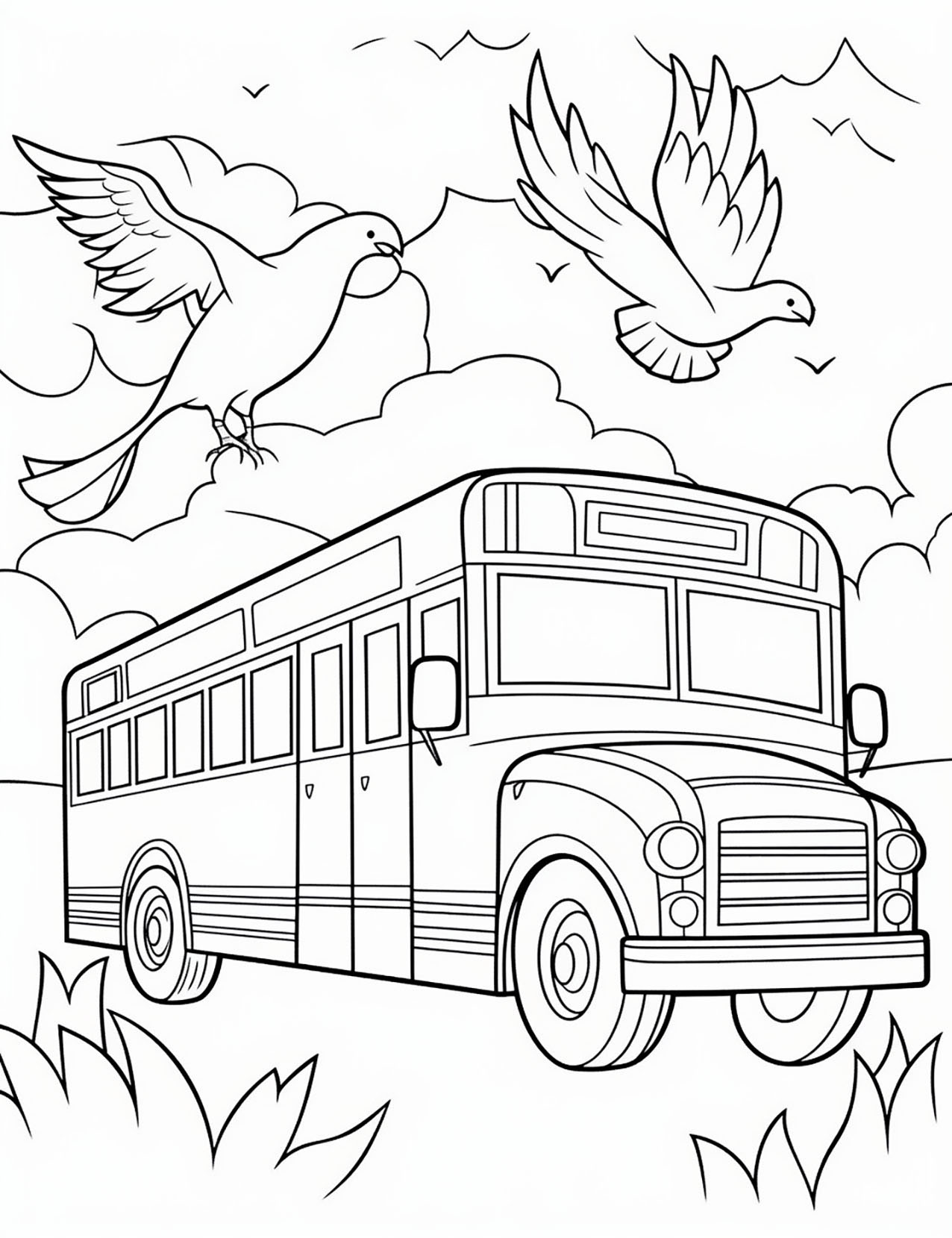 Unique school bus coloring pages free printable