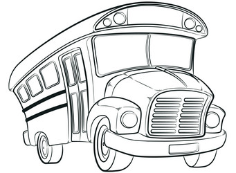 Bus sketch vector images over