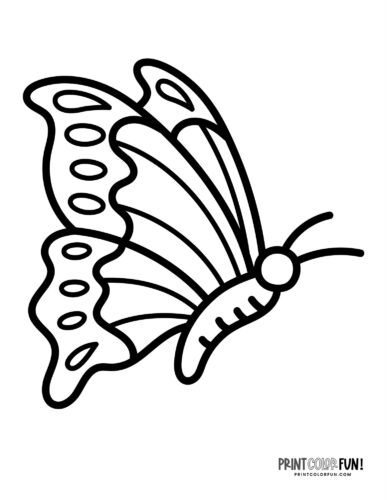 Butterfly coloring pages clipart collection with both easy plex designs at