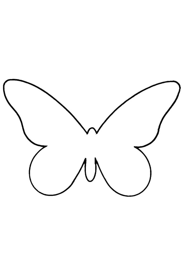 Coloring pages simple butterfly coloring page