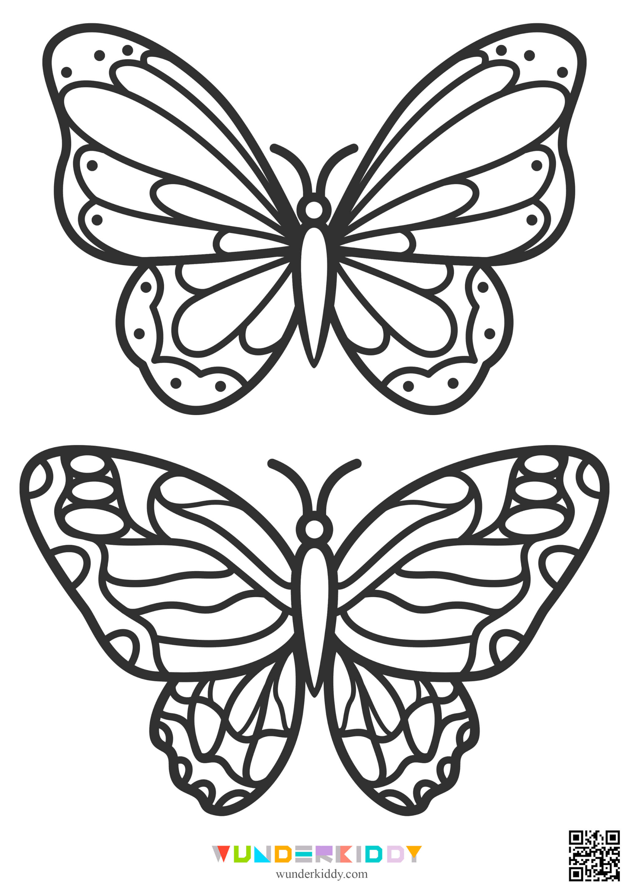 Free printable butterfly coloring book for preschoolers