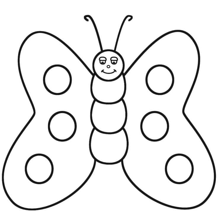 Simple butterfly coloring page