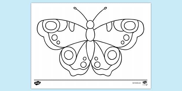 Free printable butterfly louring page louring sheets