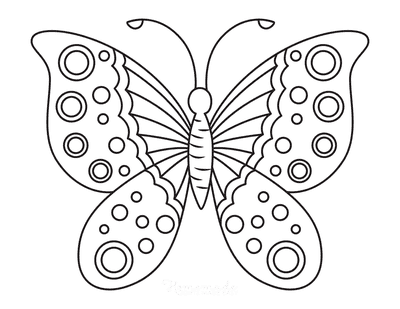 Free butterfly coloring pages for kids adults