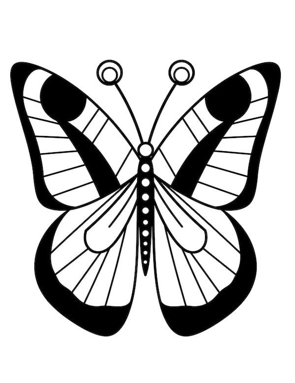 Beautiful butterfly coloring pages for kids and adults