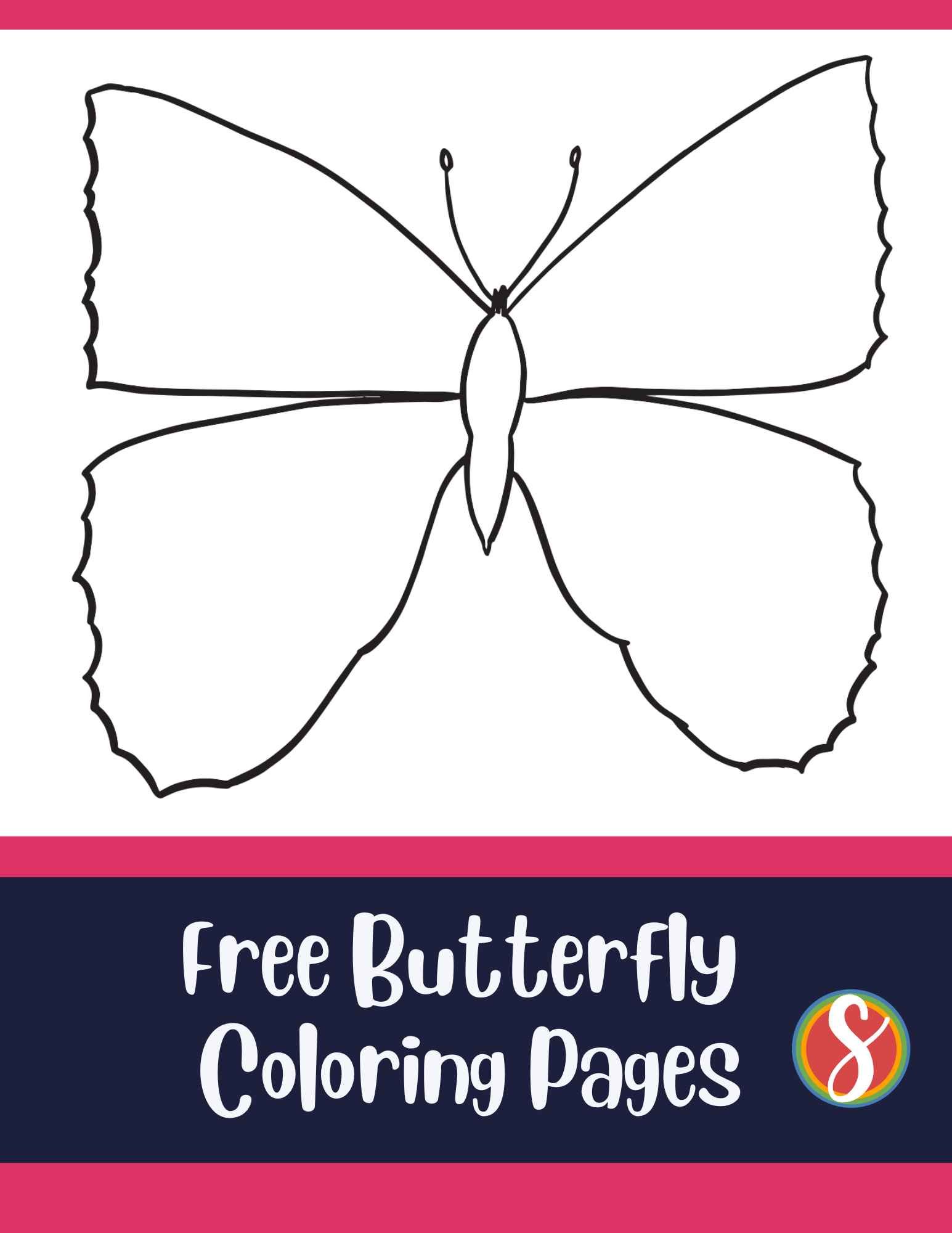 Free butterfly coloring pages â stevie doodles