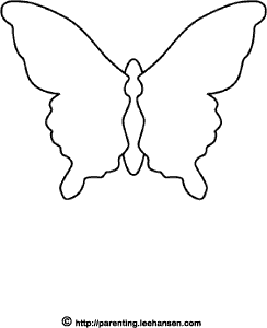 Simple butterfly coloring page