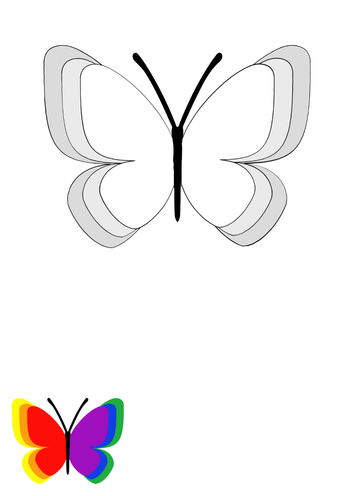 Free butterfly coloring page s examples