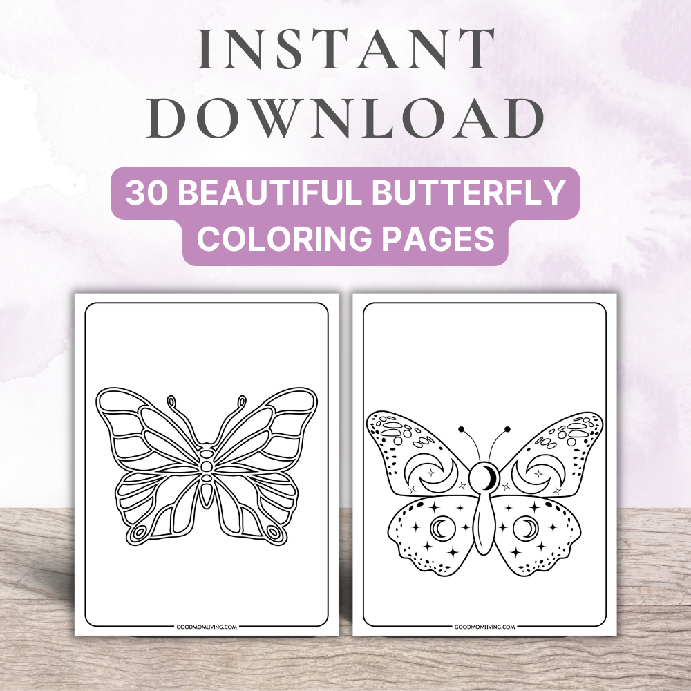 Simple butterfly coloring pages