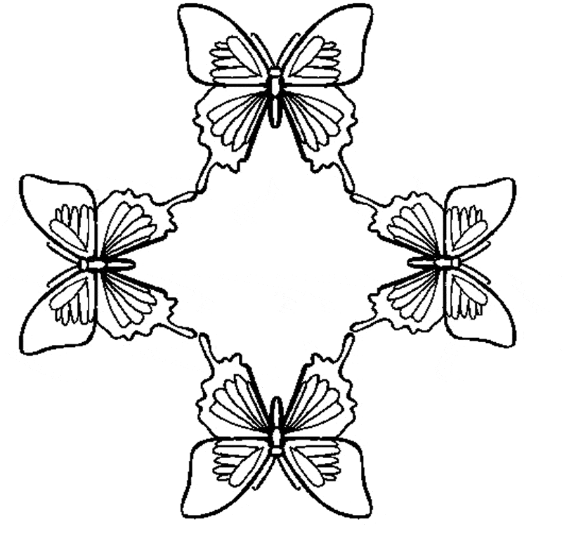 Free butterfly coloring pages