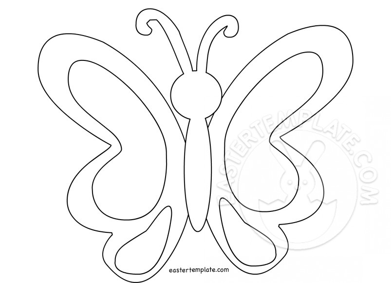 Simple butterfly coloring page