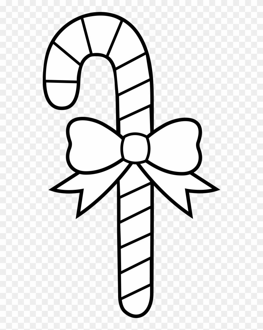 Festive candy cane coloring page