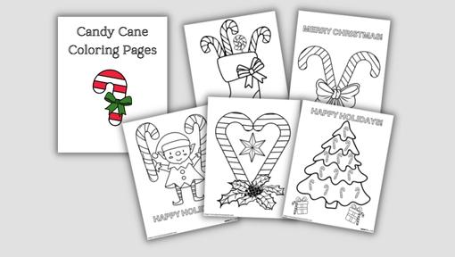 Free candy cane coloring pages printable pdf