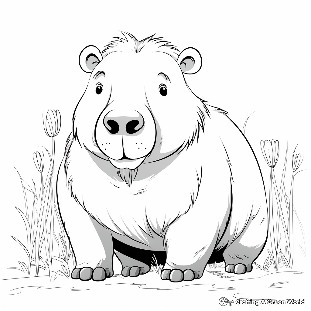 Capybara coloring pages