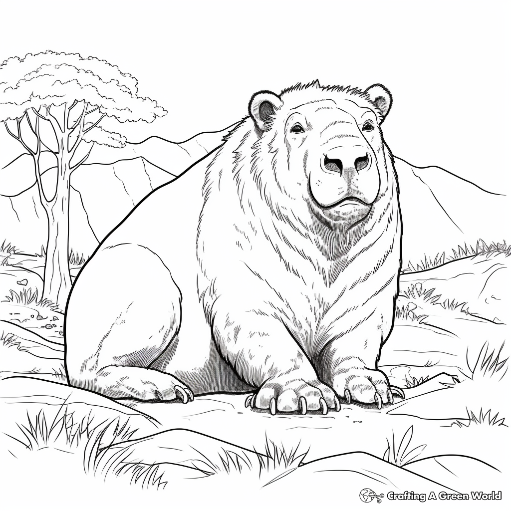 Capybara coloring pages