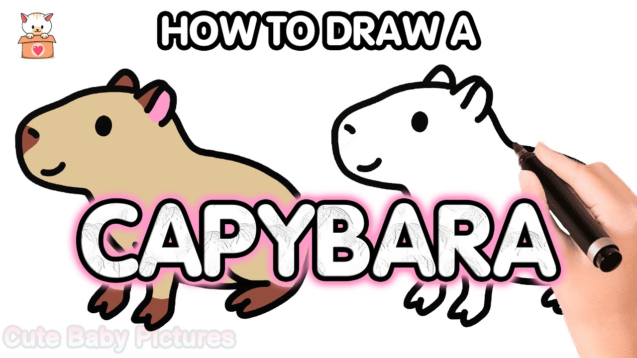 Ð how to draw a cute capybara easily and siply a drawing for kids step by step ð