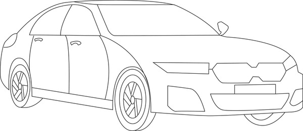 Thousand car coloring page royalty