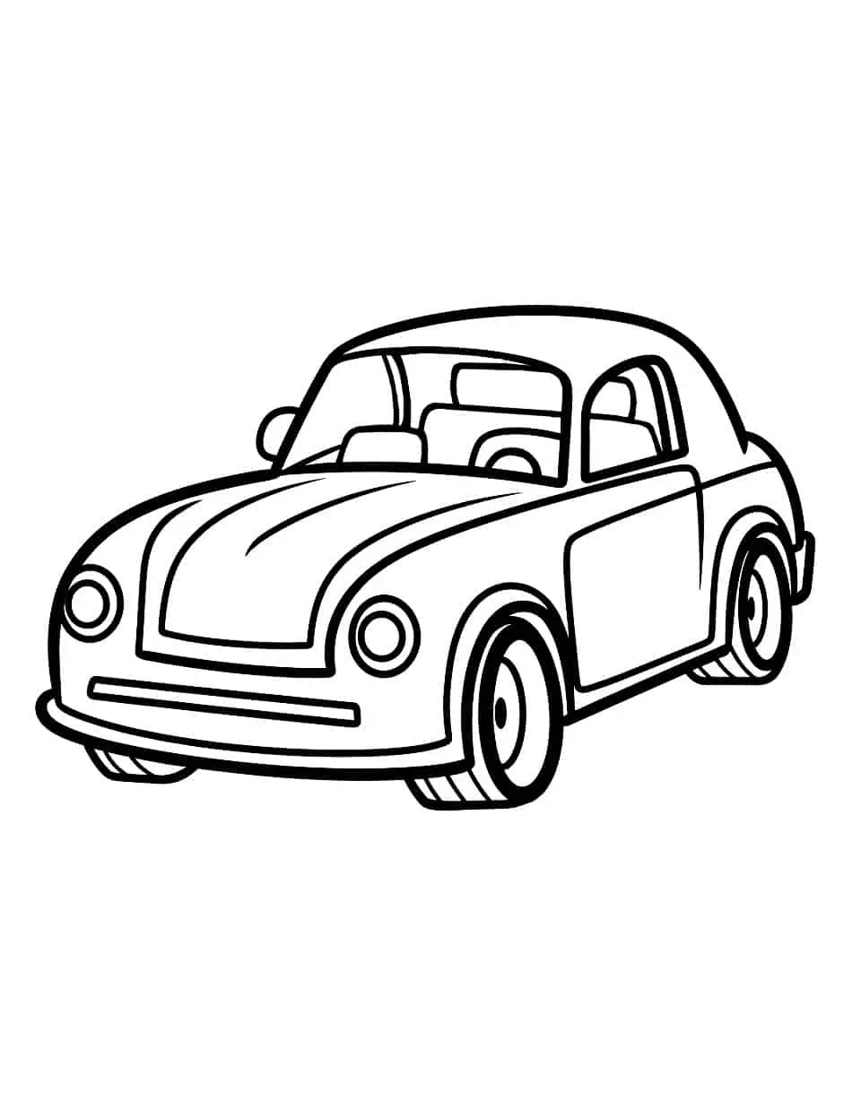 Car coloring pages free printable sheets