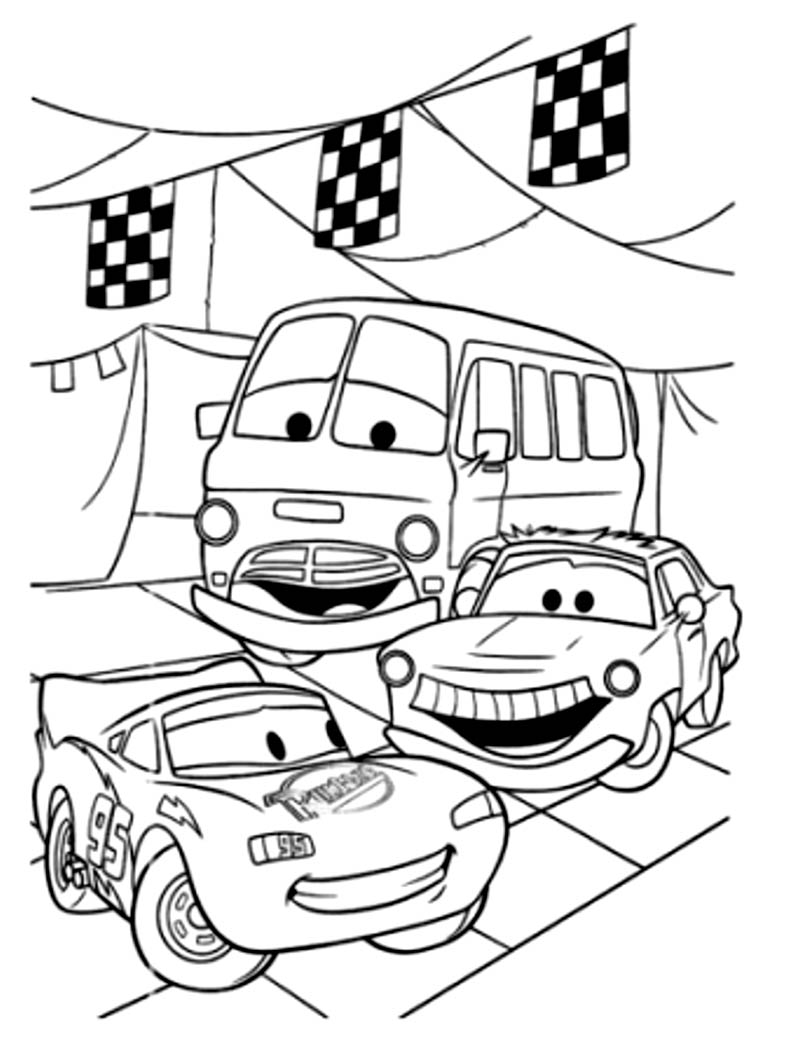 Cars image to download and color