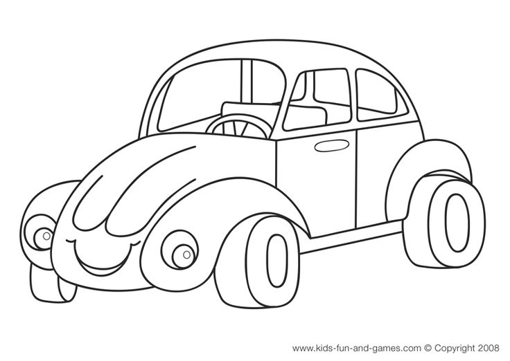 Simple car coloring pages for creative fun