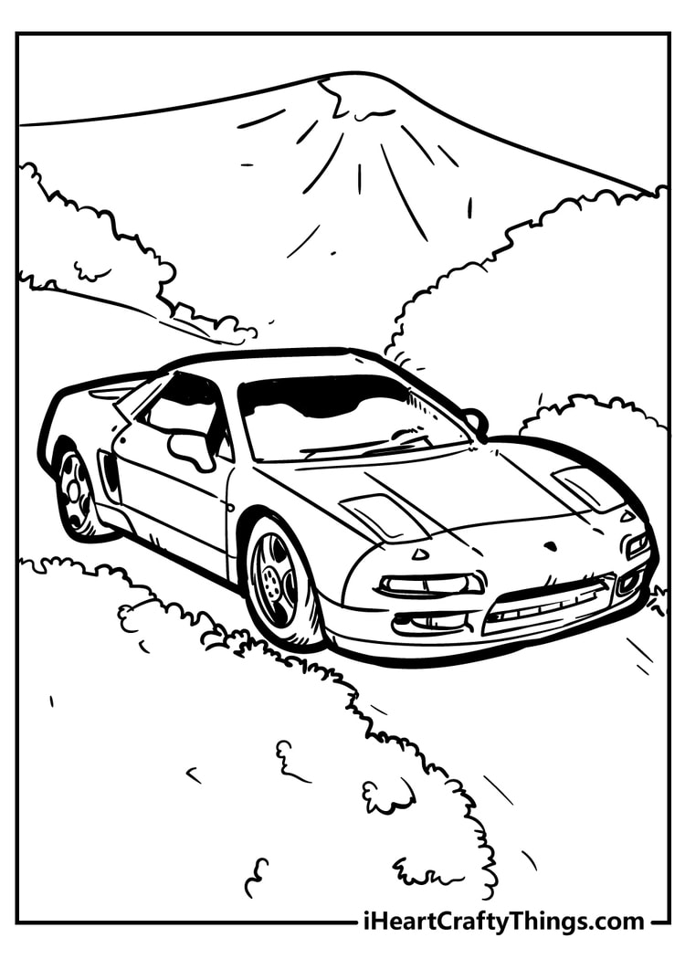 Cool car coloring pages free printables