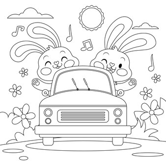 Simple car coloring pages printable images