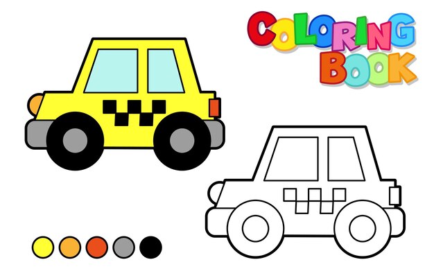 Page coloring vehicle images