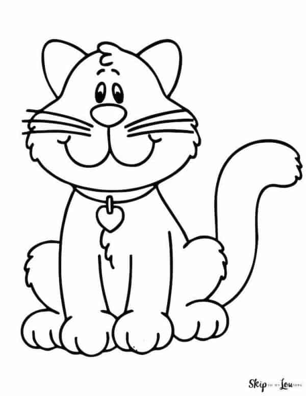 Cat coloring pages skip to my lou