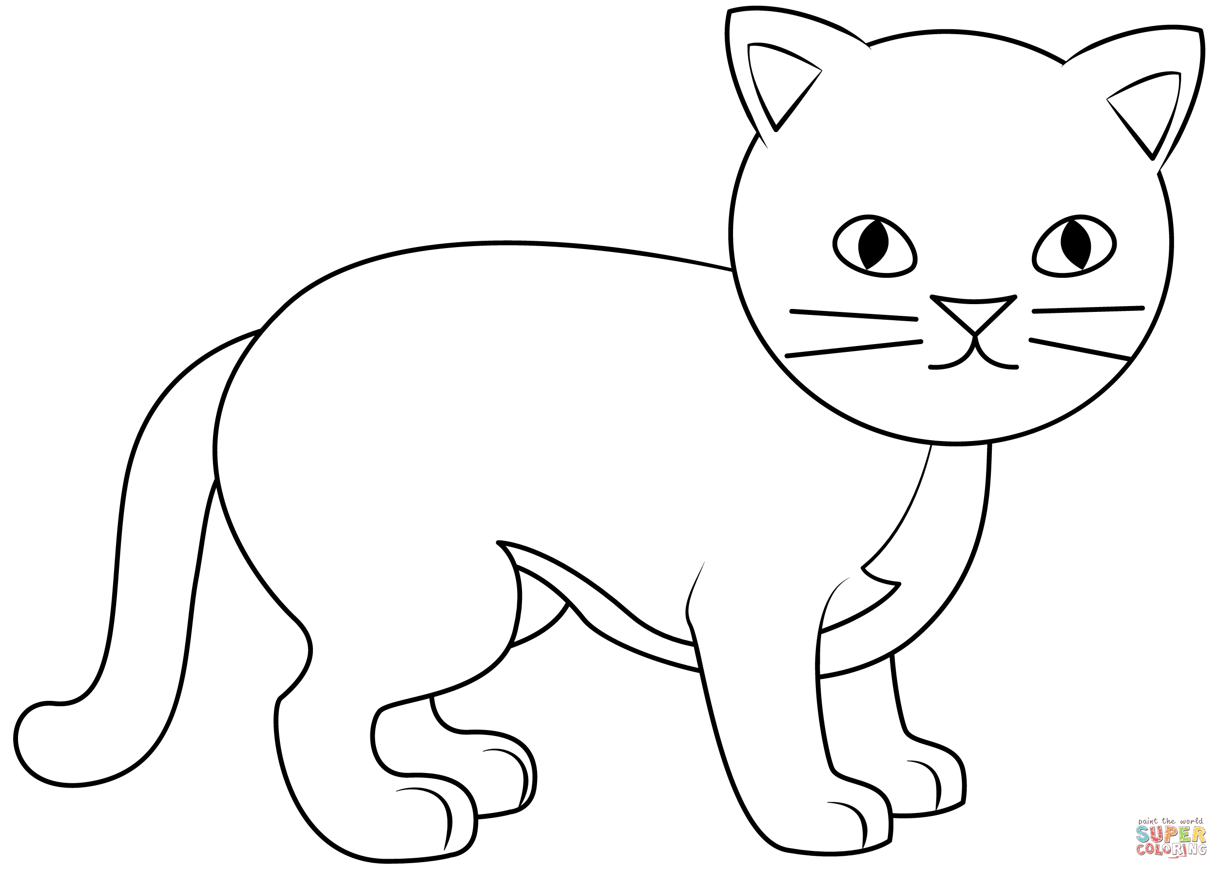 Cat coloring page free printable coloring pages