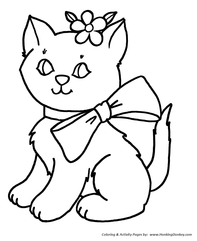 Simple shapes coloring pages free printable simple shapes kitty cat coloring activity pages for pre