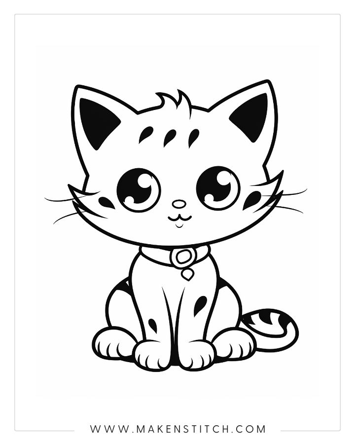 Free kittens coloring pages for kids and adults