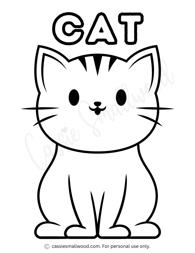 Cute cat coloring pages