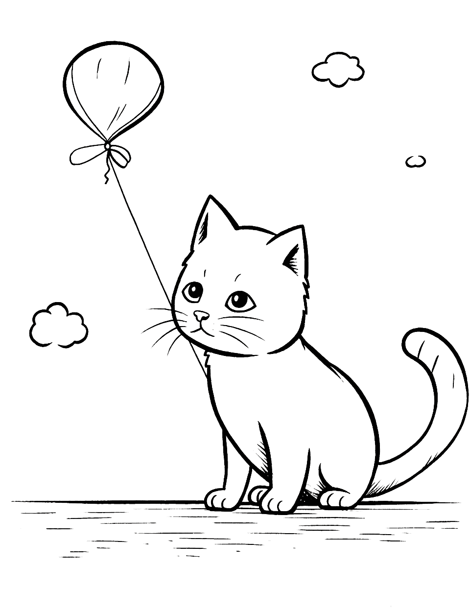 Cat coloring pages free printable sheets