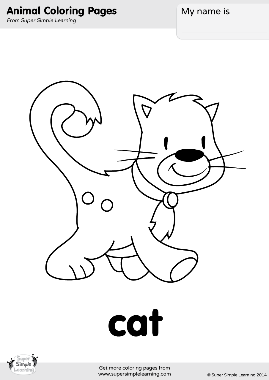 Cat coloring page