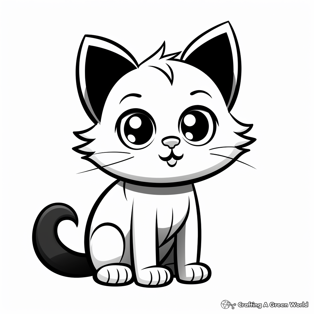 Cat kid coloring pages