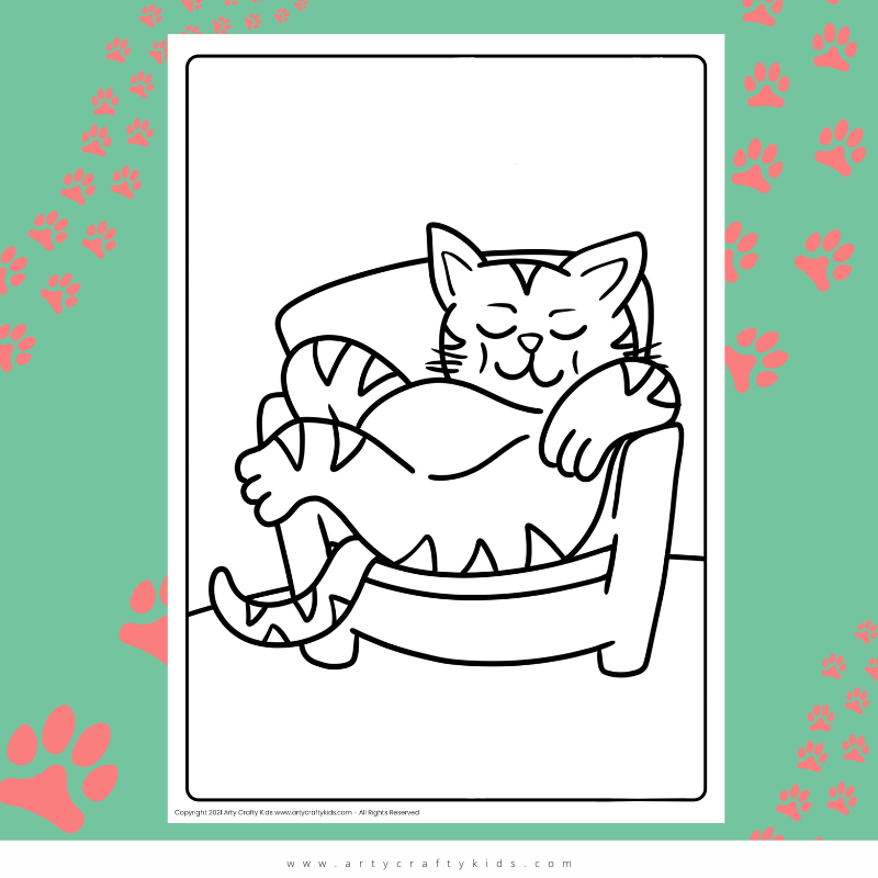 Cat coloring pages for kids arty crafty kids