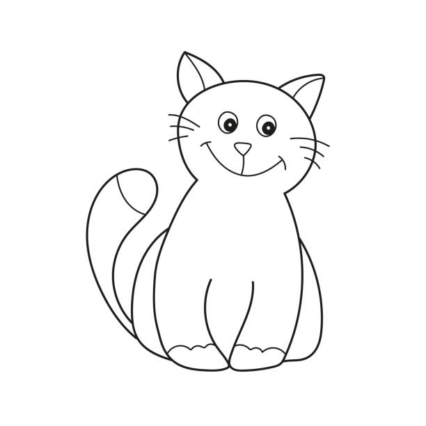 Cat coloring pages stock photos pictures royalty