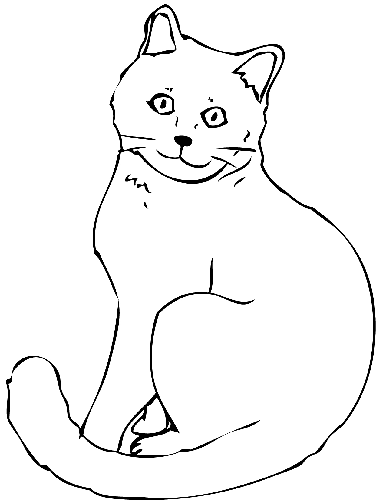 Free printable cat coloring pages for kids